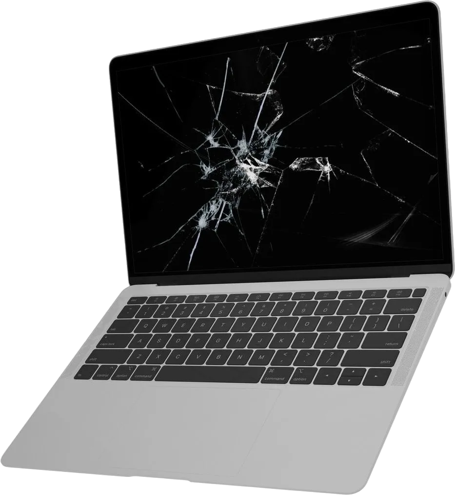 Notebook com a tela trincada